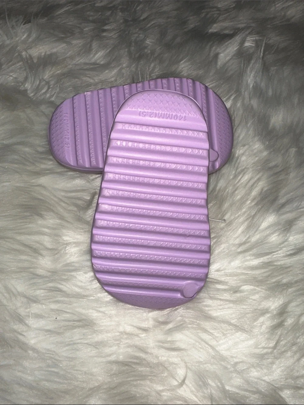 Kids' Lavender Easy-On Slip-On Sandals with Heel Strap